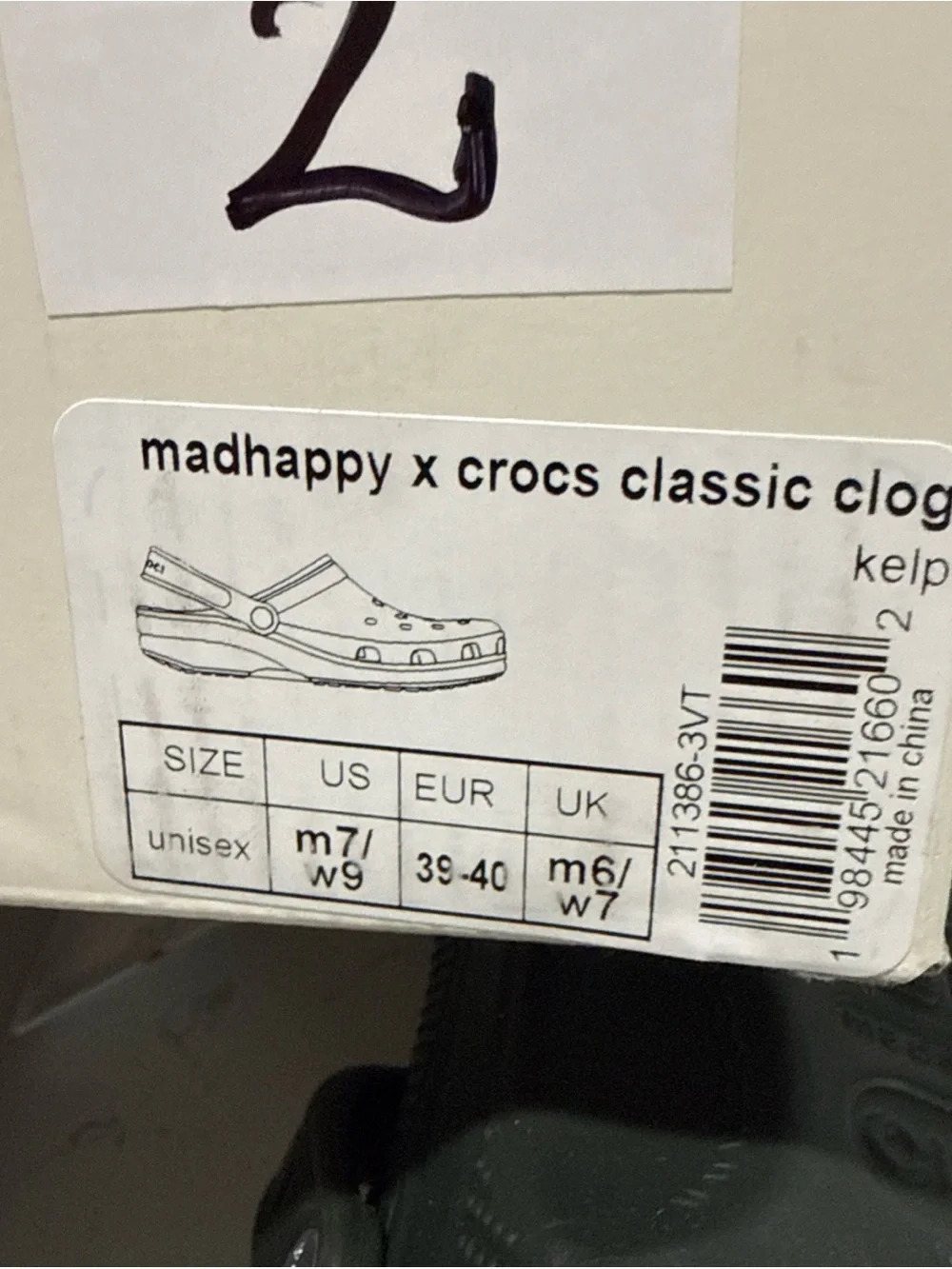 Madhappy x Crocs Classic Clog Kelp Olive Green M7 / W9 NIB 211386-3VT